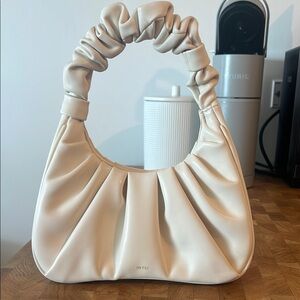 JW PEI Cream Textured Clutch